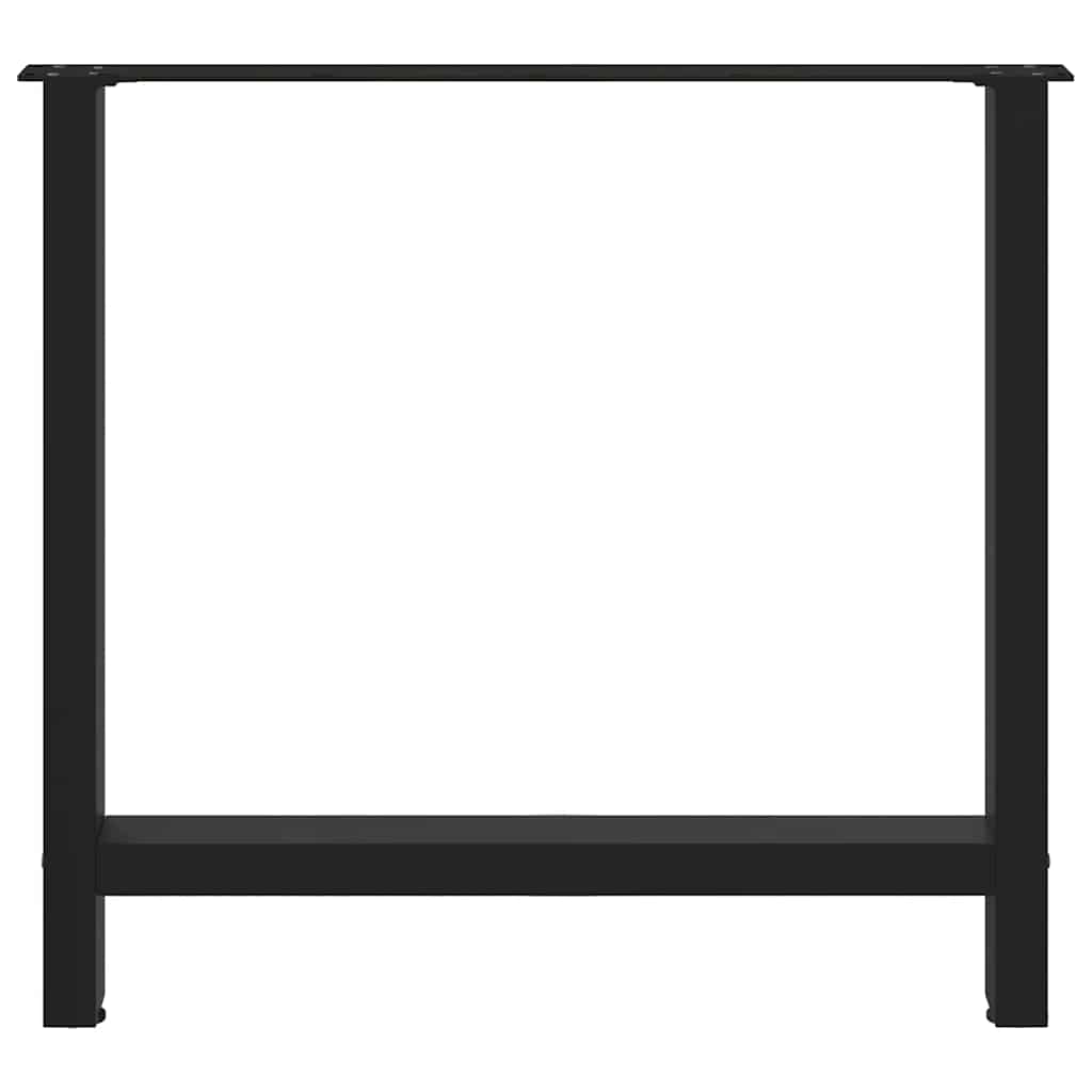 vidaXL Gambe per tavolo da pranzo nere 2 pz 70x(72-73) cm in acciaio