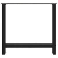 vidaXL Gambe per tavolo da pranzo nere 2 pz 70x(72-73) cm in acciaio
