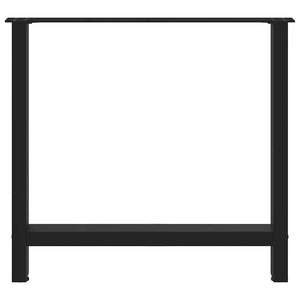 vidaXL Gambe per tavolo da pranzo nere 2 pz 70x(72-73) cm in acciaio