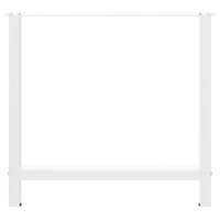 Gambe per Tavolino Bianco 2 pz 70x(72-73) cm Acciaio 4013309
