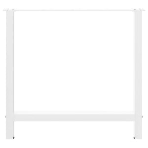 Gambe per Tavolino Bianco 2 pz 70x(72-73) cm Acciaio 4013309