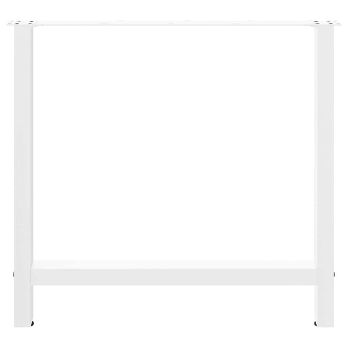 vidaXL Gambe per tavolo da pranzo bianche 2 pz 70x(72-73) cm in acciaio