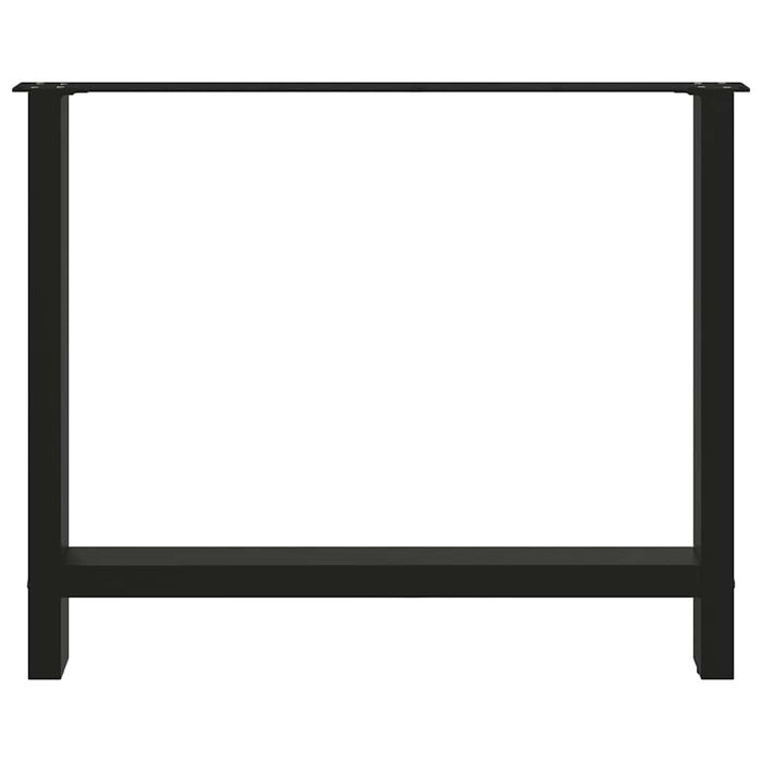 vidaXL Gambe per tavolo da pranzo nere 2 pz 90x(72-73) cm in acciaio
