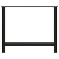 vidaXL Gambe per tavolo da pranzo nere 2 pz 100x(72-73) cm in acciaio
