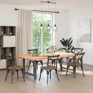 vidaXL Gambe per tavolo da pranzo antracite 2 pz 100x(72-73) cm in acciaio