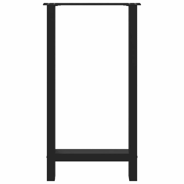 vidaXL Gambe per tavolo da bar nere 2 pz 40x(90-91) cm in acciaio