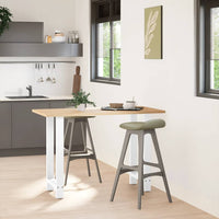 vidaXL Gambe per tavolo da bar bianche 2 pz 40x(90-91) cm in acciaio