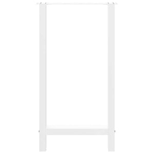 vidaXL Gambe per tavolo da bar bianche 2 pz 40x(90-91) cm in acciaio