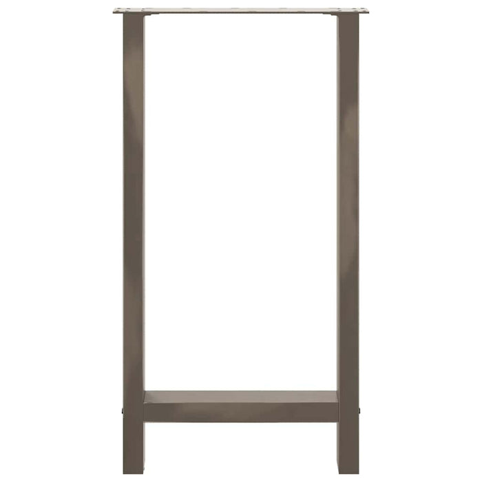 vidaXL Gambe per tavolo da bar in acciaio naturale 2 pz 40x(90-91) cm in acciaio