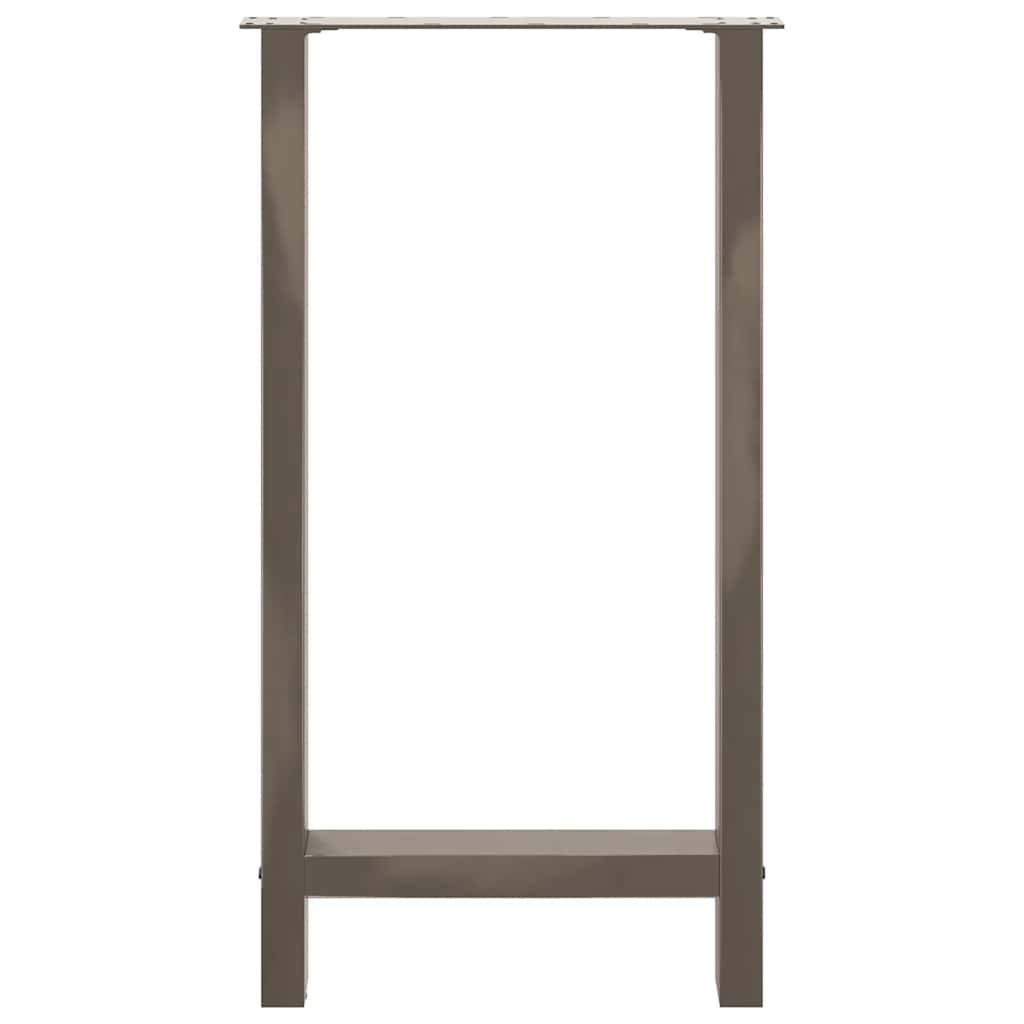 Gambe per tavolo da bar in acciaio naturale 2 pz 40x(90-91) cm in acciaio 4013327