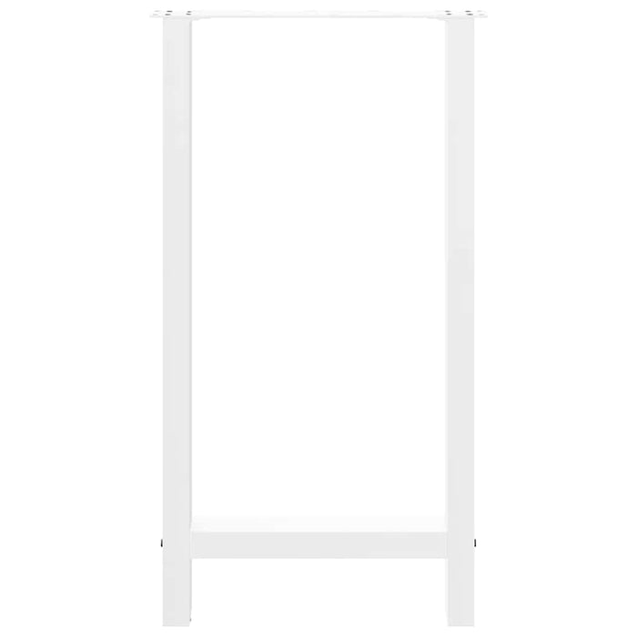 vidaXL Gambe per tavolo da bar bianche 2 pz 50x(90-91) cm in acciaio