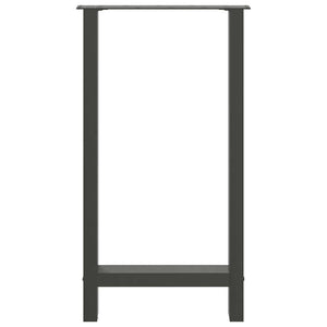 Gambe per tavolo da bar antracite 2 pz 50x(90-91) cm in acciaio 4013330