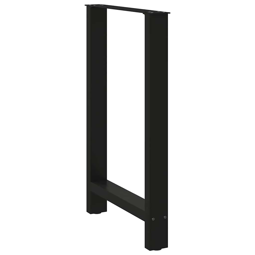 Gambe per tavolo da bar nere 2 pz 60x(90-91) cm in acciaio