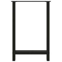 Gambe per tavolo da bar nere 2 pz 60x(90-91) cm in acciaio
