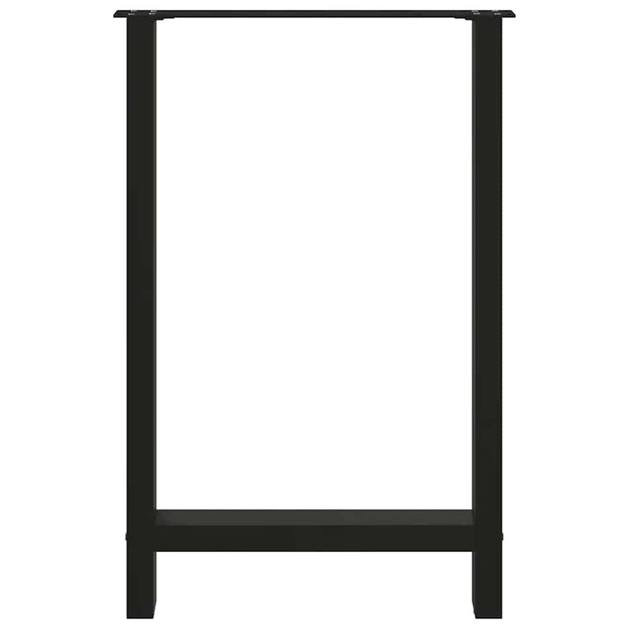 Gambe per tavolo da bar nere 2 pz 60x(90-91) cm in acciaio