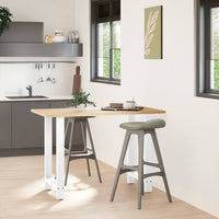 vidaXL Gambe per tavolo da bar bianche 2 pz 60x(90-91) cm in acciaio