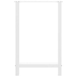 vidaXL Gambe per tavolo da bar bianche 2 pz 60x(90-91) cm in acciaio