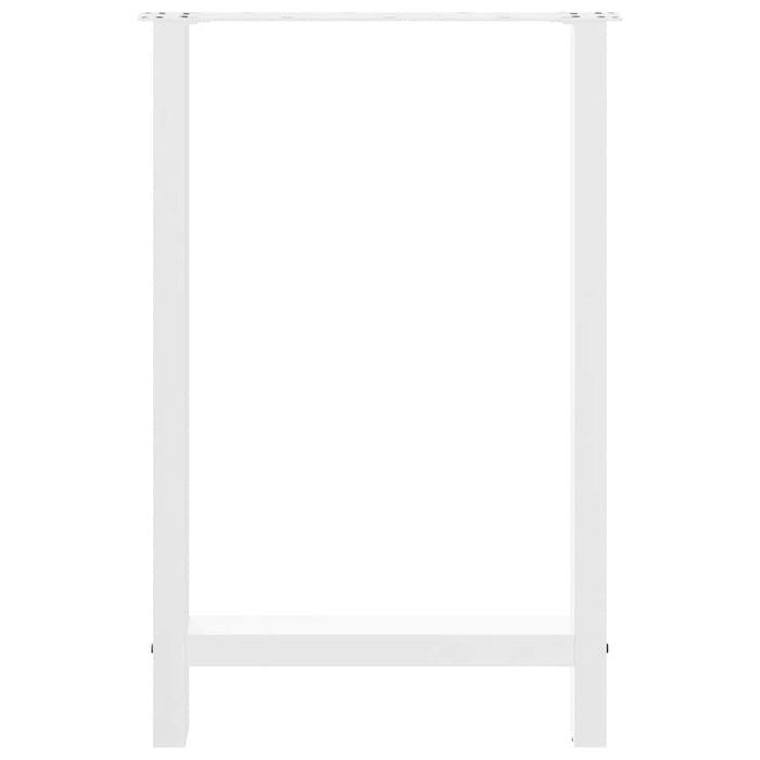 vidaXL Gambe per tavolo da bar bianche 2 pz 60x(90-91) cm in acciaio