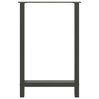 Gambe per tavolo da bar antracite 2 pz 60x(90-91) cm in acciaio 4013334
