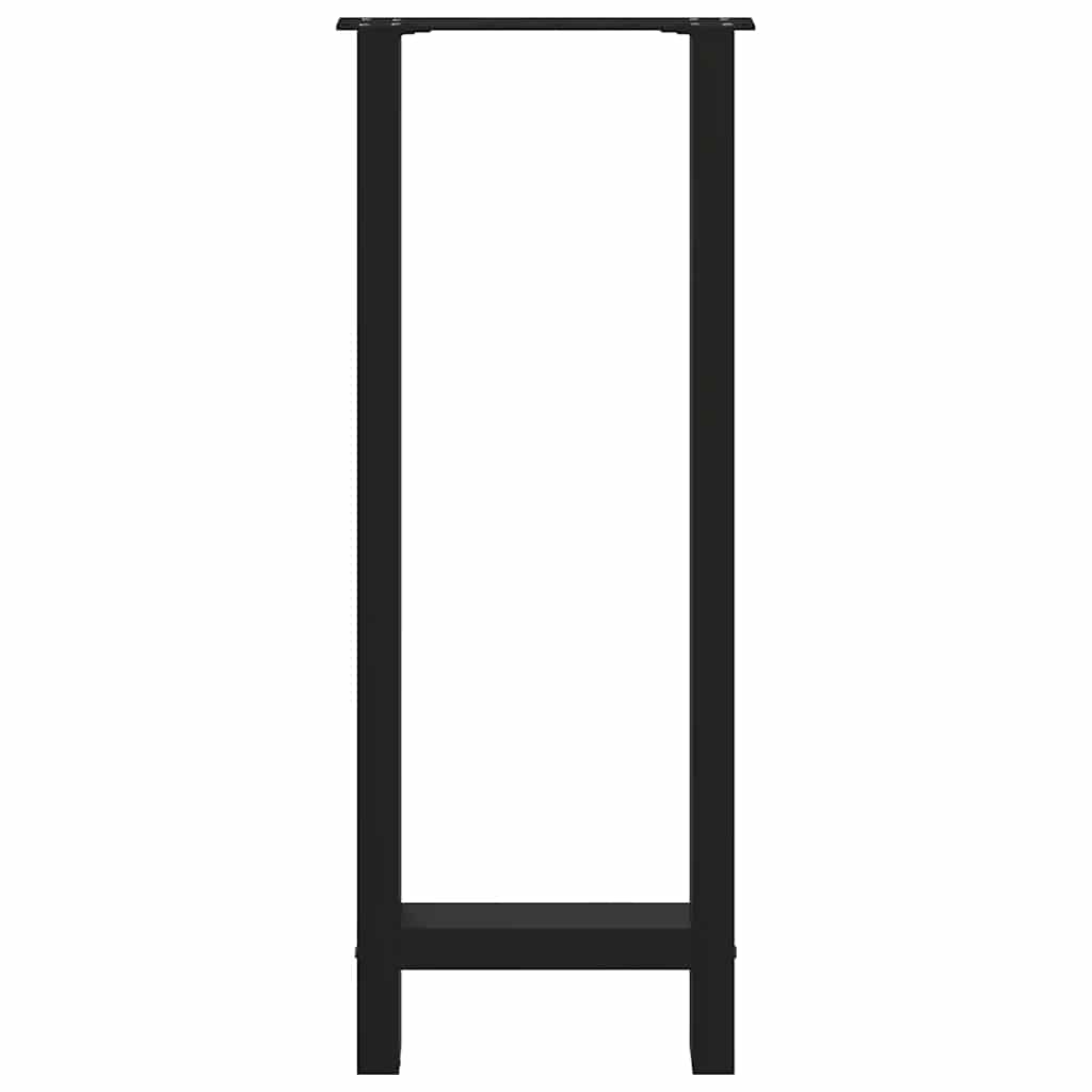 vidaXL Gambe per tavolo da bar nere 2 pz 40x(100-101) cm in acciaio