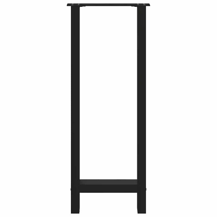 Gambe per tavolo da bar nere 2 pz 40x(100-101) cm in acciaio 4013336