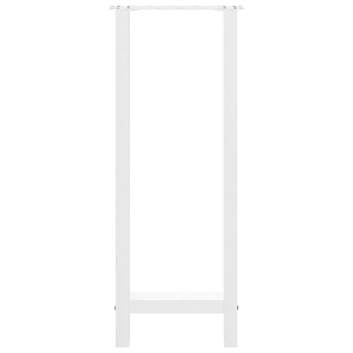 Gambe per tavolo da bar bianche 2 pz 40x(100-101) cm in acciaio 4013337