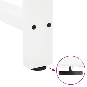 vidaXL Gambe per tavolo da bar bianche 2 pz 40x(100-101) cm in acciaio