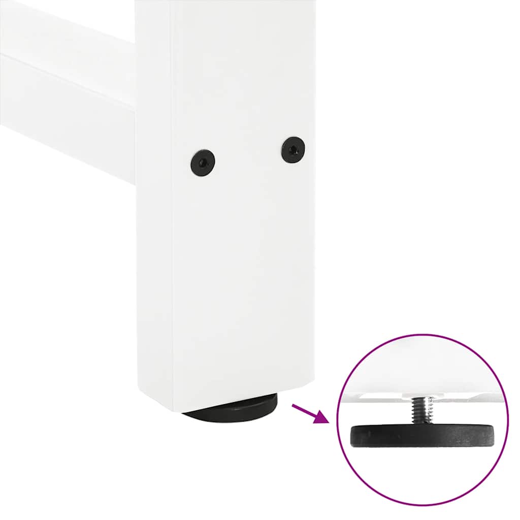 Gambe per tavolo da bar bianche 2 pz 40x(100-101) cm in acciaio 4013337