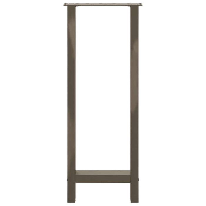 Gambe per tavolo da bar in acciaio naturale 2 pz 40x(100-101) cm in acciaio 4013339