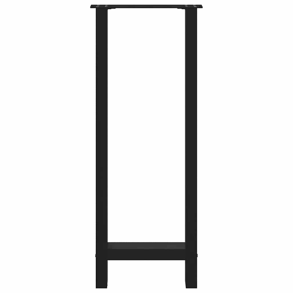 vidaXL Gambe per tavolo da bar nere 2 pz 50x(100-101) cm in acciaio