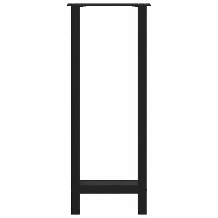Gambe per tavolo da bar nere 2 pz 50x(100-101) cm in acciaio 4013340