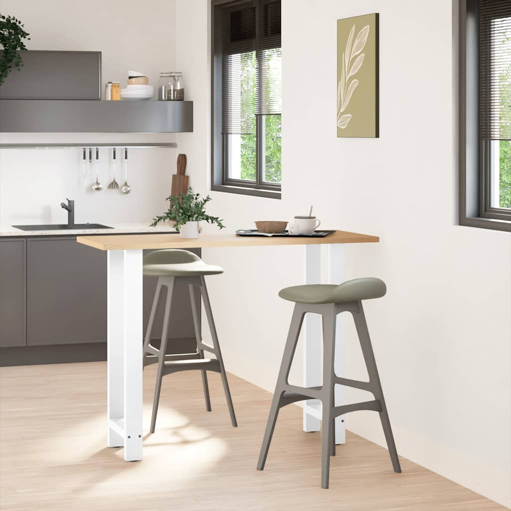 vidaXL Gambe per tavolo da bar bianche 2 pz 50x(100-101) cm in acciaio