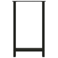 Gambe per tavolo da bar nere 2 pz 60x(100-101) cm in acciaio