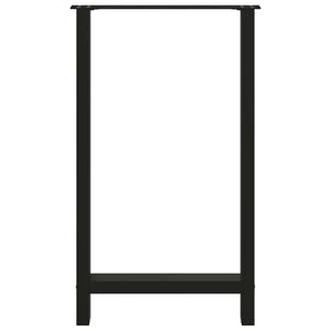 Gambe per tavolo da bar nere 2 pz 60x(100-101) cm in acciaio