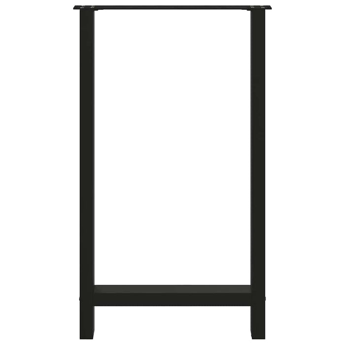 Gambe per tavolo da bar nere 2 pz 60x(100-101) cm in acciaio