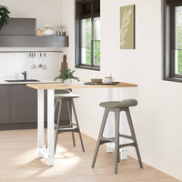 vidaXL Gambe per tavolo da bar bianche 2 pz 60x(100-101) cm in acciaio