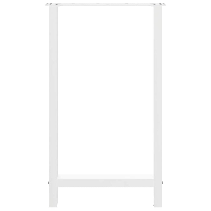 vidaXL Gambe per tavolo da bar bianche 2 pz 60x(100-101) cm in acciaio