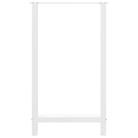 Gambe per tavolo da bar bianche 2 pz 60x(100-101) cm in acciaio 4013345