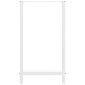 Gambe per tavolo da bar bianche 2 pz 60x(100-101) cm in acciaio 4013345