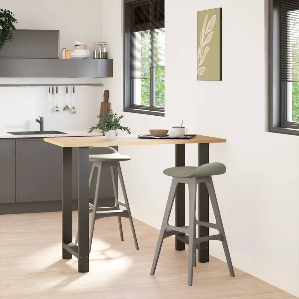 Gambe per tavolo da bar antracite 2 pz 60x(100-101) cm in acciaio 4013346