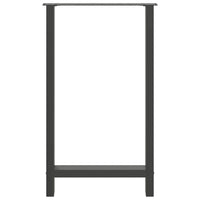Gambe per tavolo da bar antracite 2 pz 60x(100-101) cm in acciaio 4013346