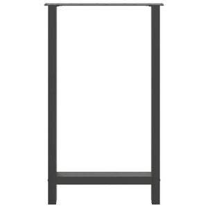 Gambe per tavolo da bar antracite 2 pz 60x(100-101) cm in acciaio