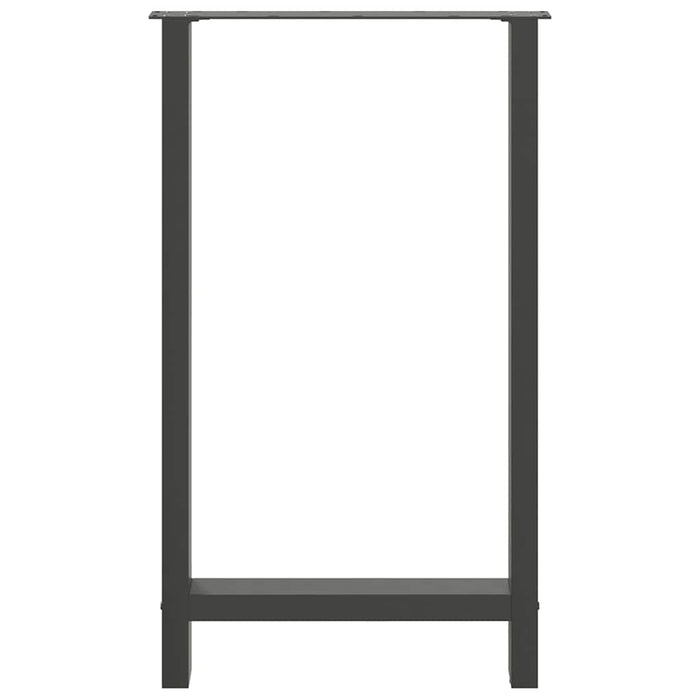 Gambe per tavolo da bar antracite 2 pz 60x(100-101) cm in acciaio