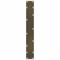 Gambe per tavolo da bar in acciaio naturale 2 pz 60x(100-101) cm in acciaio