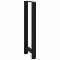Gambe per tavolo da bar nere 2 pz 40x(110-111) cm in acciaio 4013348