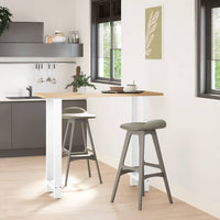 Gambe per tavolo da bar bianche 2 pz 40x(110-111) cm in acciaio 4013349