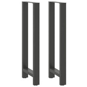 Gambe per tavolo da bar antracite 2 pz 40x(110-111) cm in acciaio