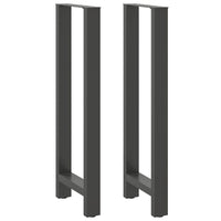 Gambe per tavolo da bar antracite 2 pz 40x(110-111) cm in acciaio