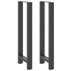 Gambe per tavolo da bar antracite 2 pz 40x(110-111) cm in acciaio