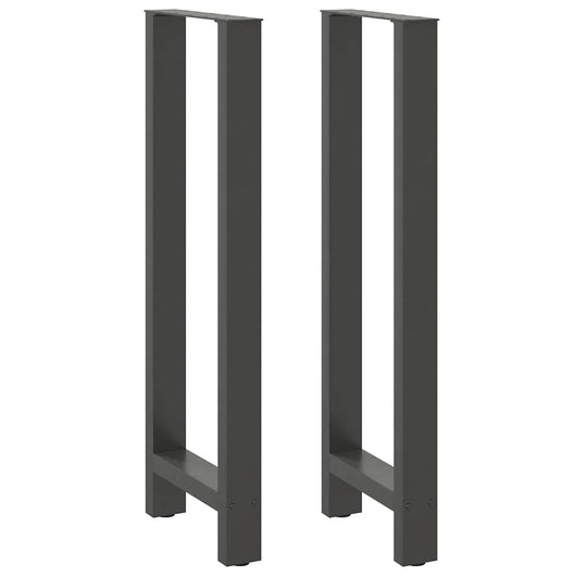 Gambe per tavolo da bar antracite 2 pz 40x(110-111) cm in acciaio